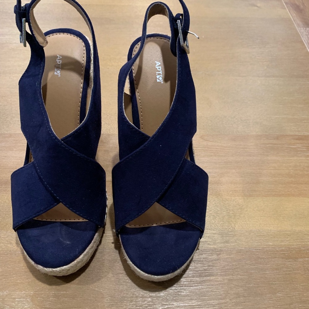 Suede wedge